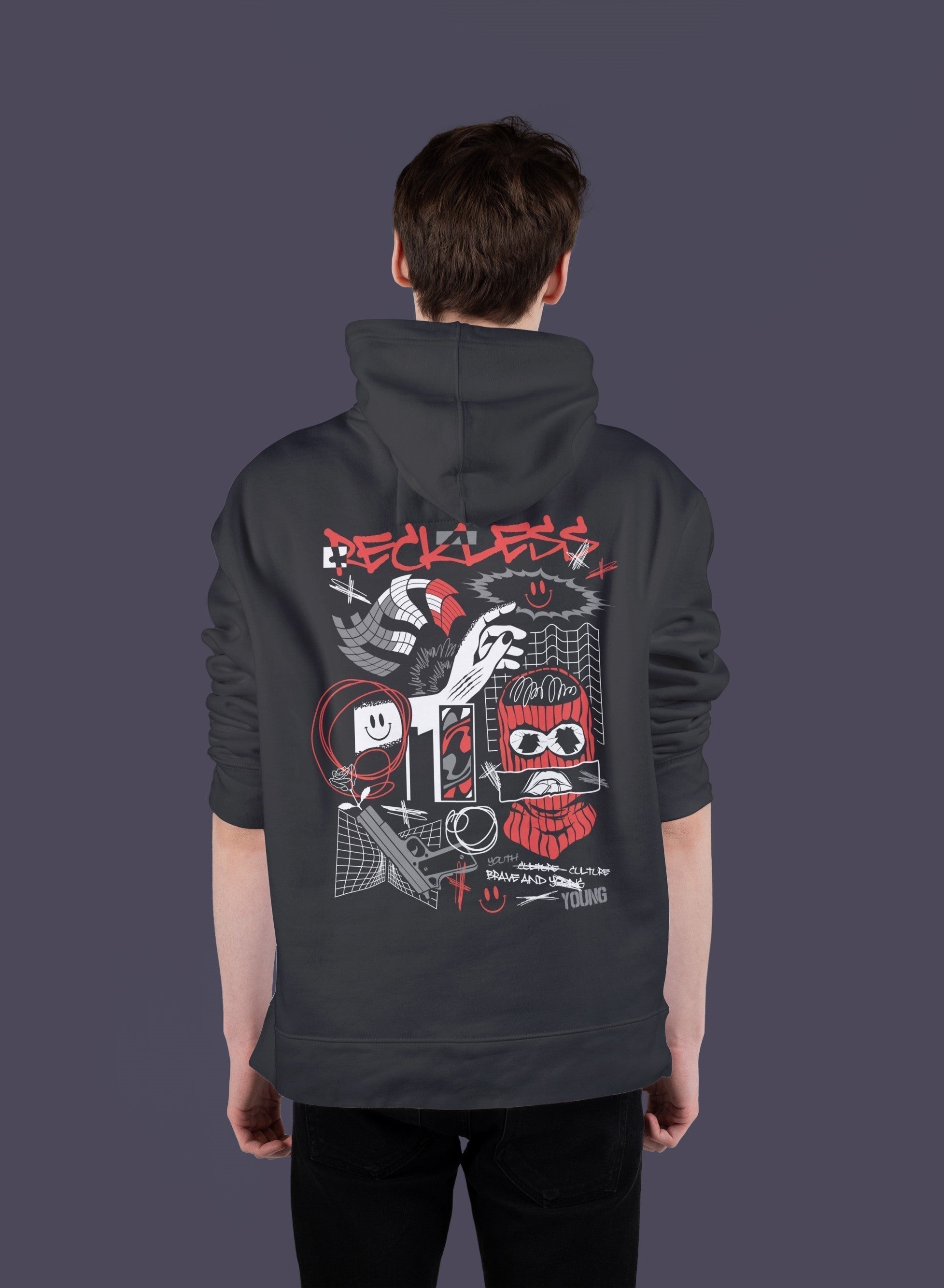 RACKLESS Oversize Hoodie (Black)