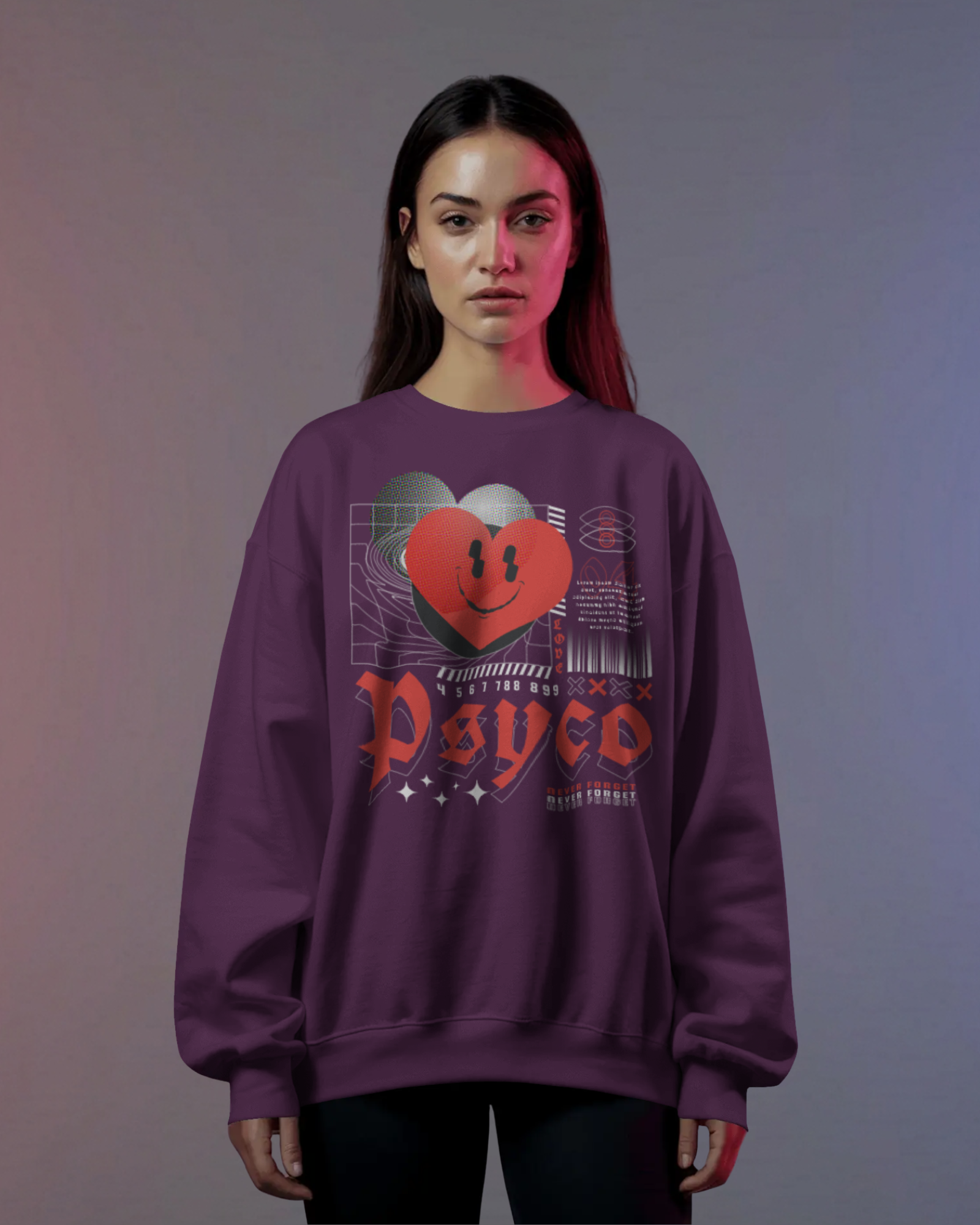 PSYCO Sweatshirt (Dark Purple)