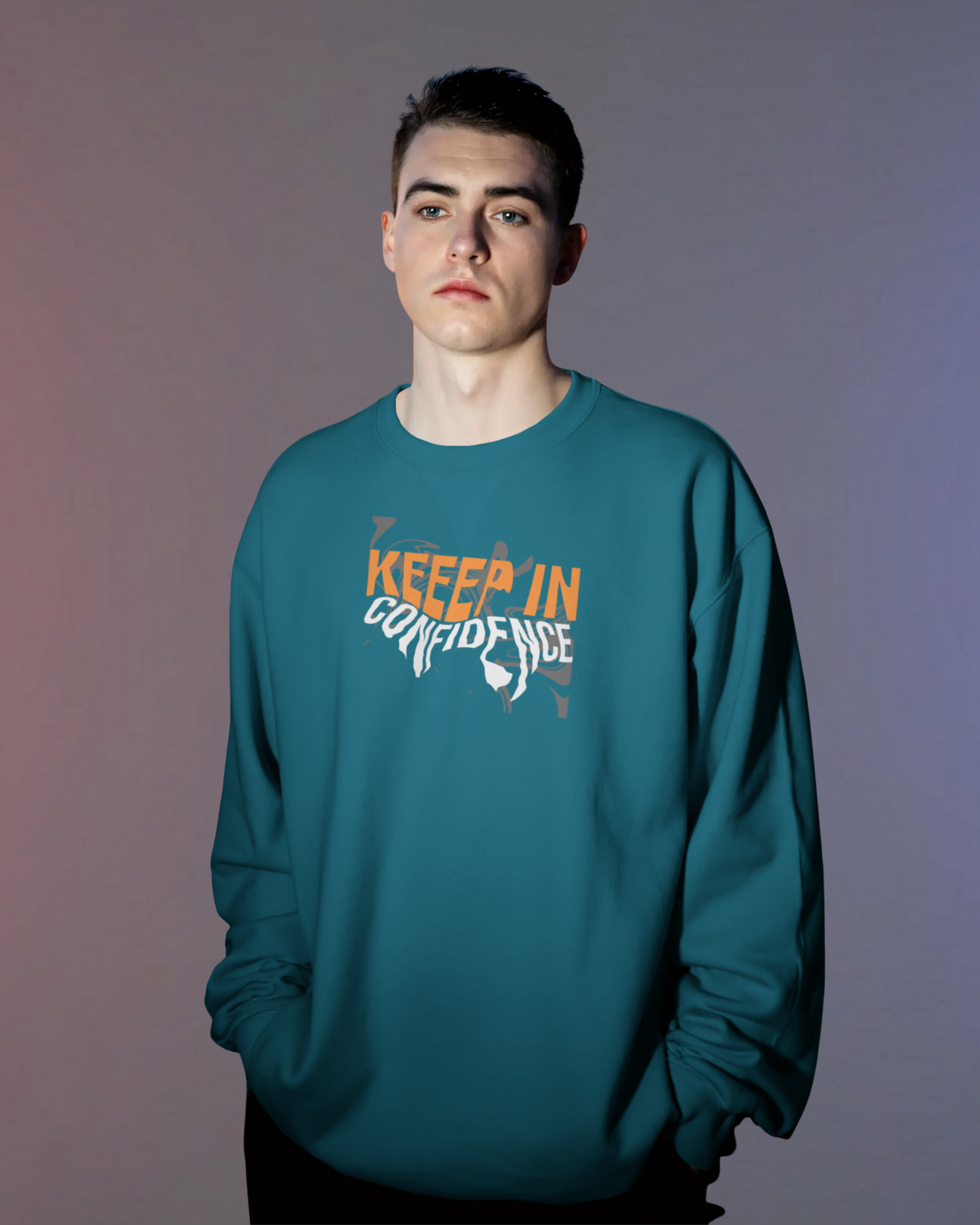 CONFIDENCE Sweatshirt (Vrystal Teal)