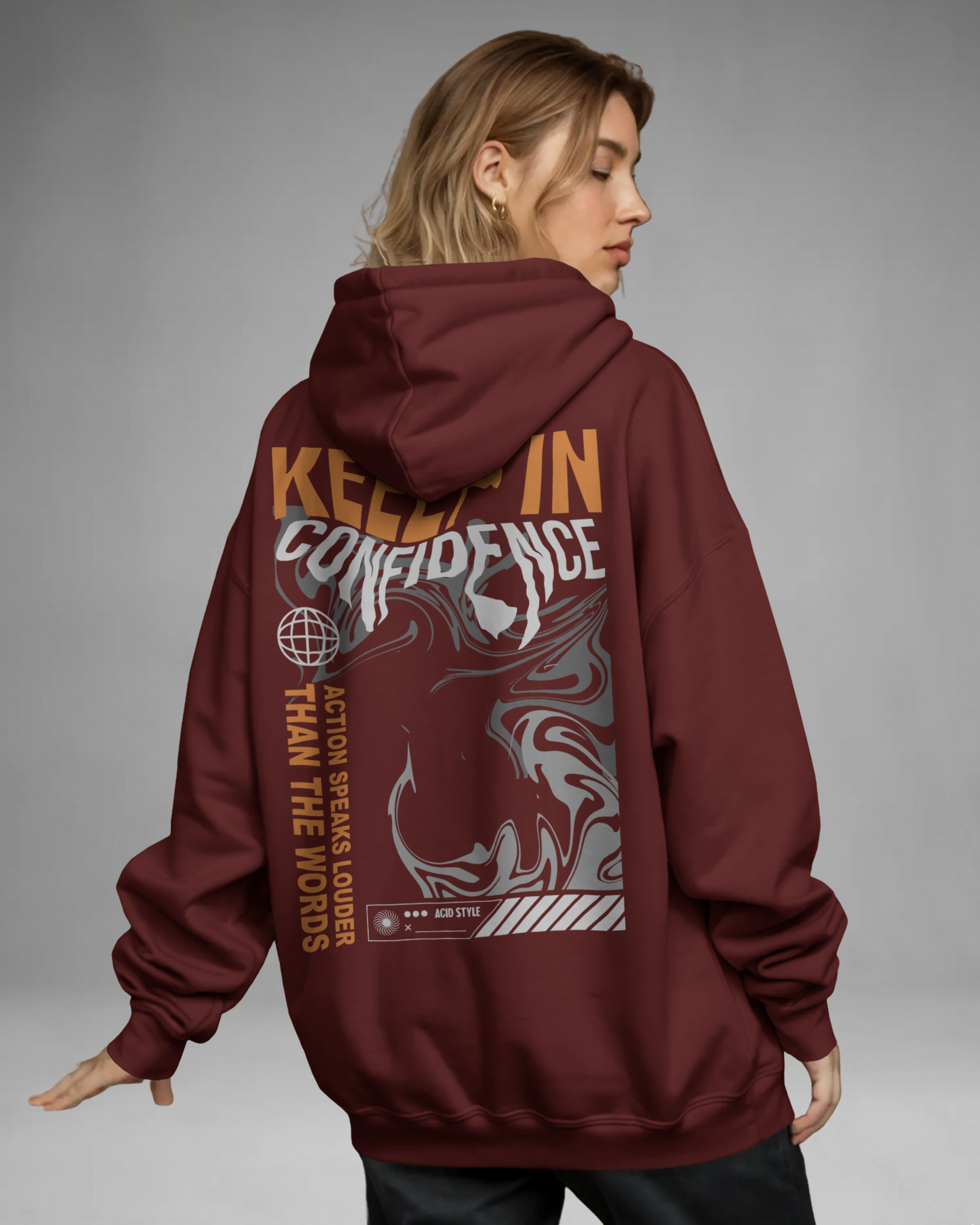 CONFIDENCE Hoodie (Maroon)
