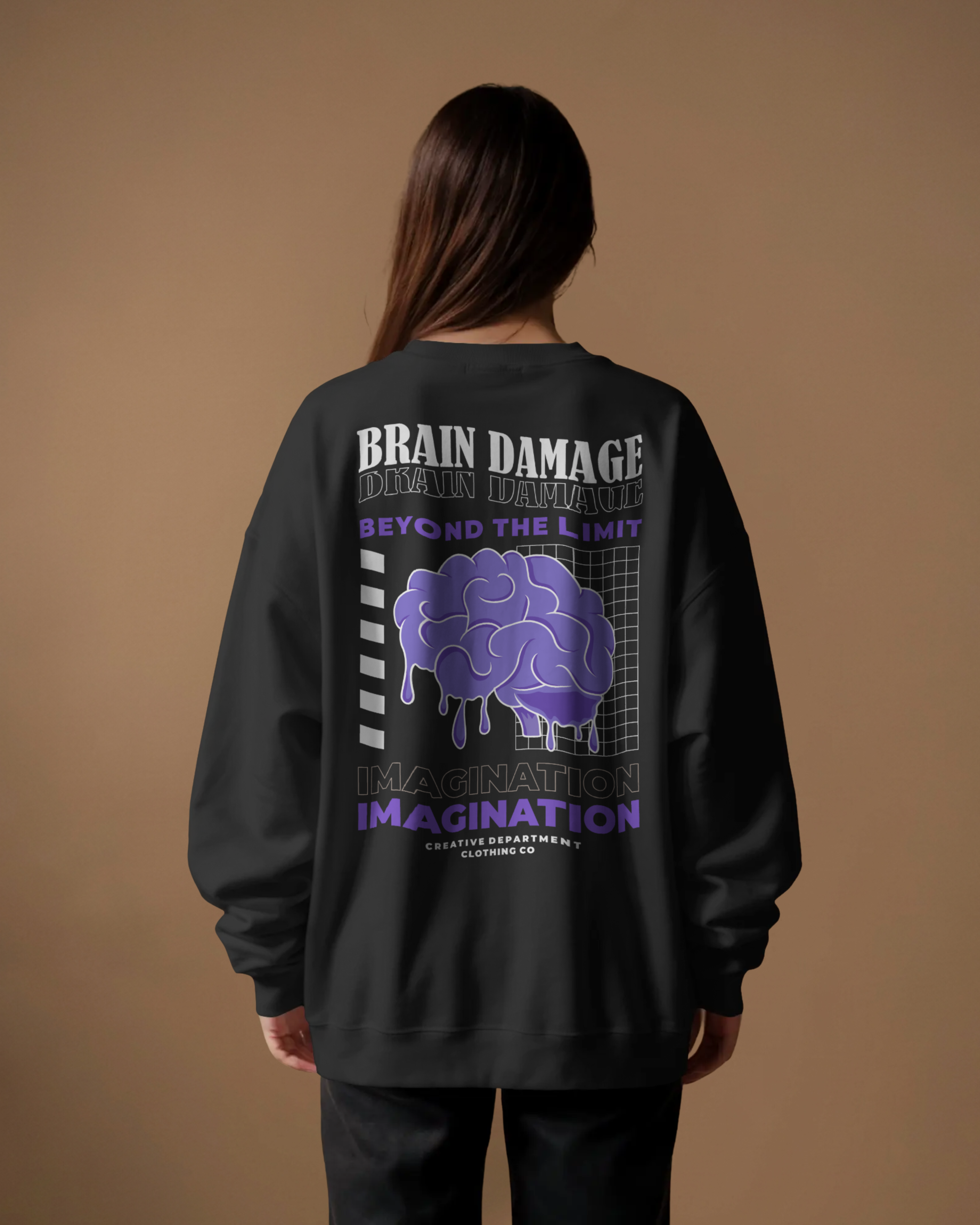 BRAIN DAMAGE Sweatshirt (Black)