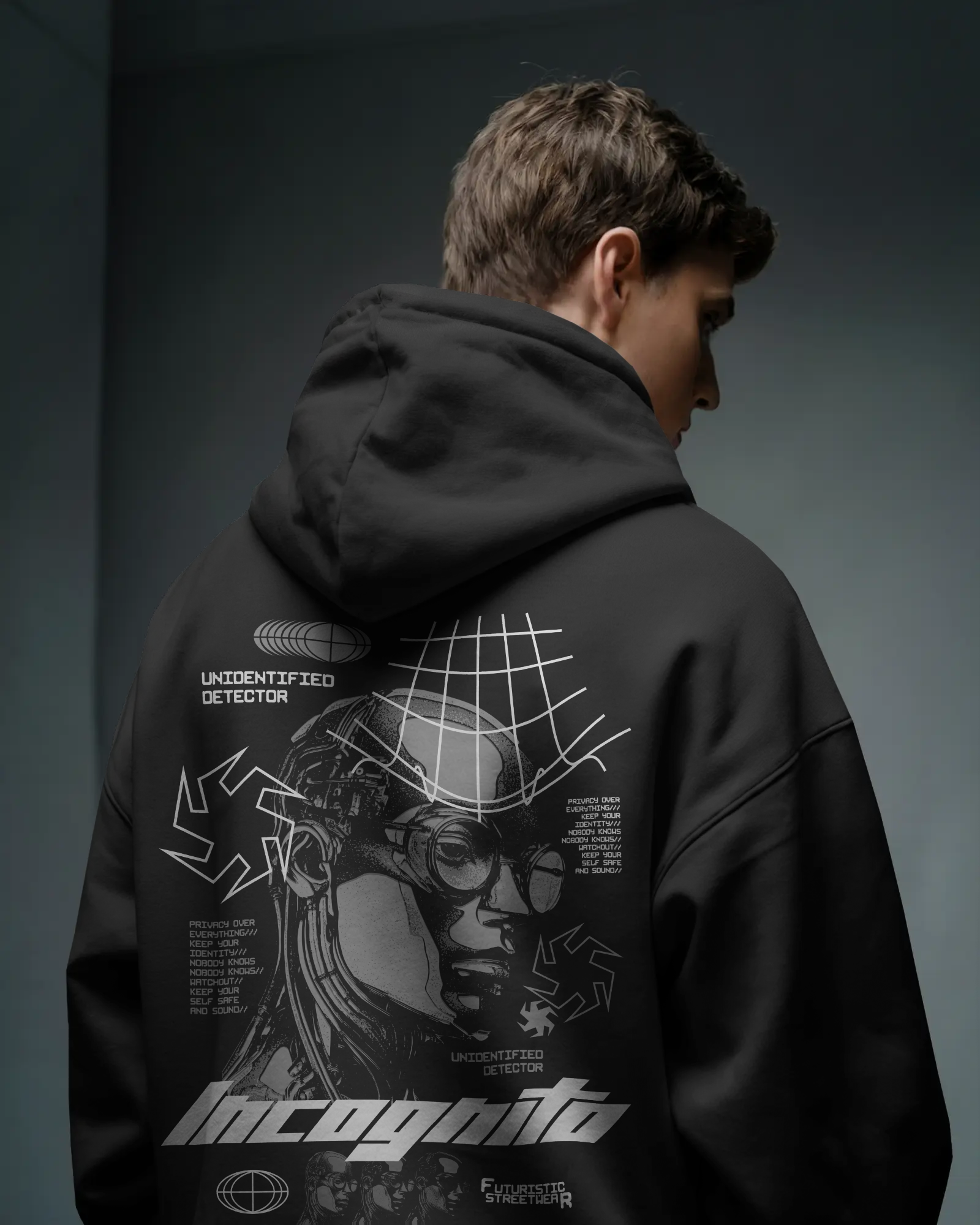 INCOGNITO Oversize Hoodie (Black)