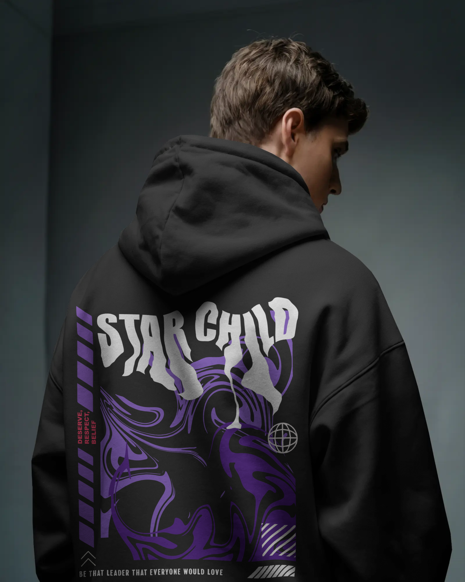 STAR CHILD Oversize Hoodie (Black)