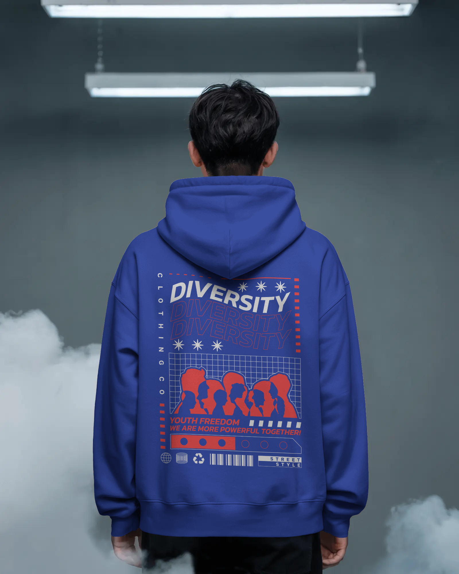 DIVERSITY Oversize Hoodie (Royal Blue)