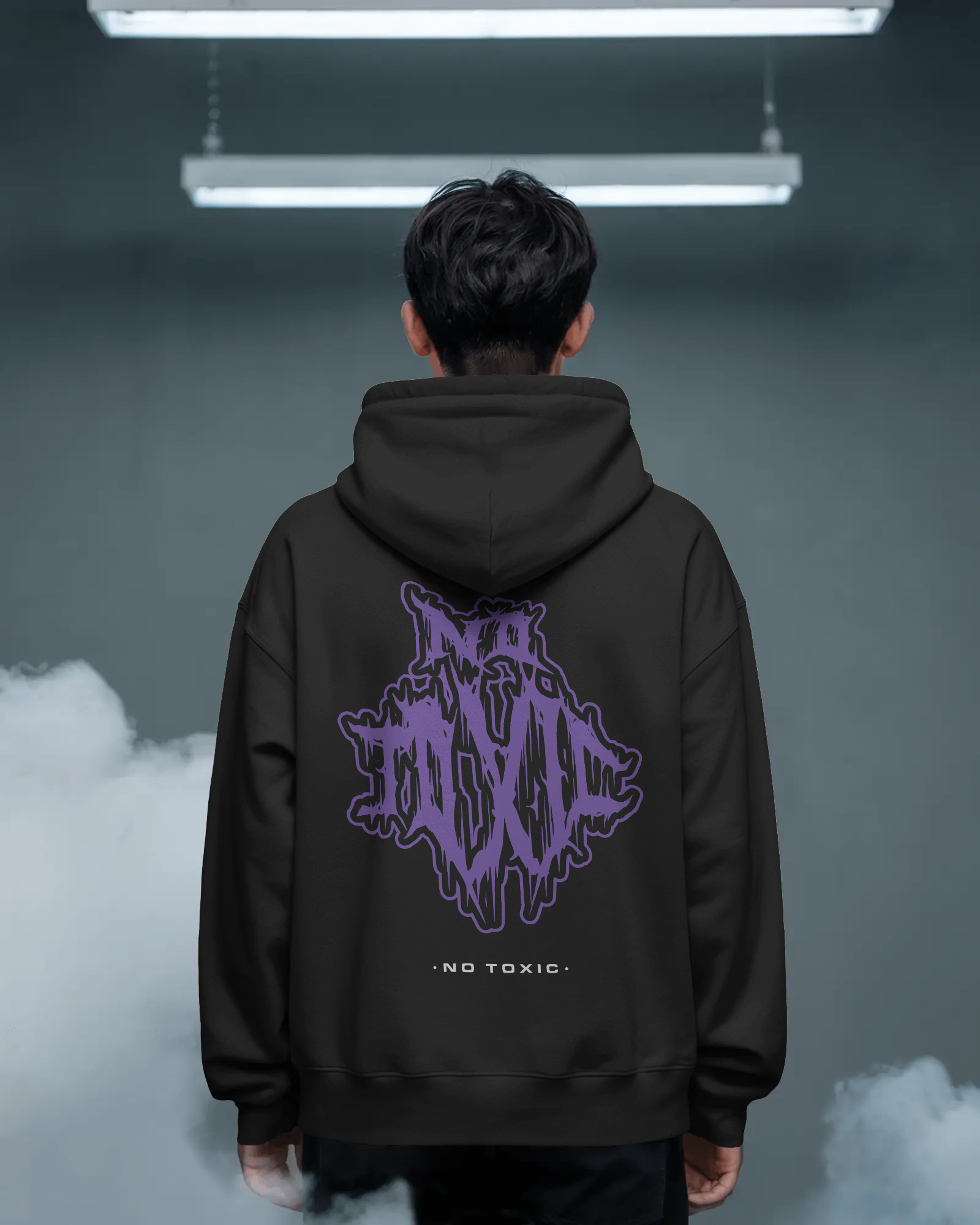 NO TOXIC Oversize Hoodie (Black)